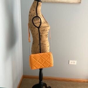 A New Day Orange Quilted Crossbody Bag